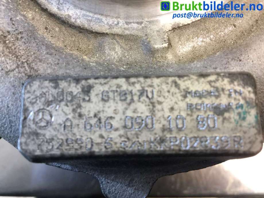 Turbo til Mercedes C-Klasse 2007-2011 (Fase 1) (W204) (W204) (MERCEDES|A 646 090 10 80|GTB17V|)