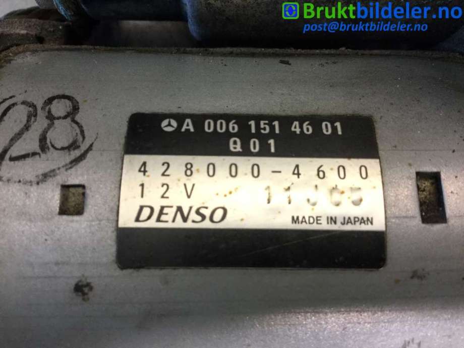 Starter diesel til Mercedes C-Klasse 2007-2011 (Fase 1) (W204) (W204) (MERCEDES|A 006 151 46 01|428000-4600|)