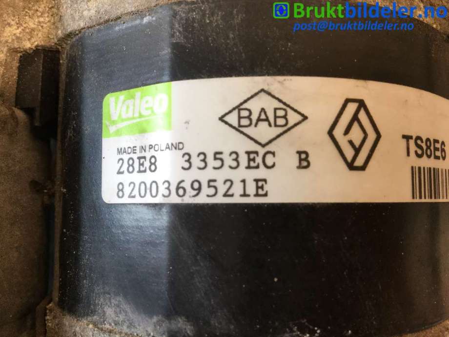 Starter til Renault Clio 2006-2009 (Type III, Fase 1) (RENAULT|82 003 695 21E||TS8E6)