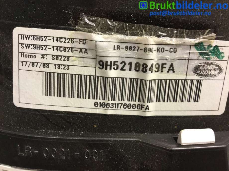 Instrumentpanel til Land Rover Freelander 2007-2014 (Type II)  (LAND-ROVER|9H5210849FA||6H52-14C226-FD)