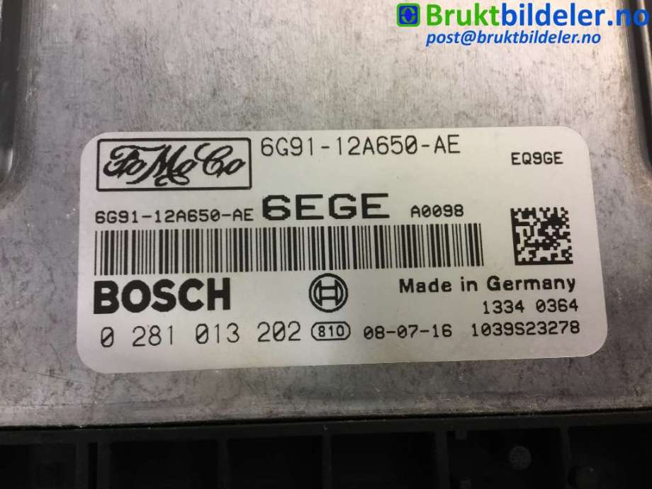 Styreenhet motor til Land Rover Freelander 2007-2014 (Type II)  (LAND-ROVER|6G91-12A650-AE|0 281 013 202|)