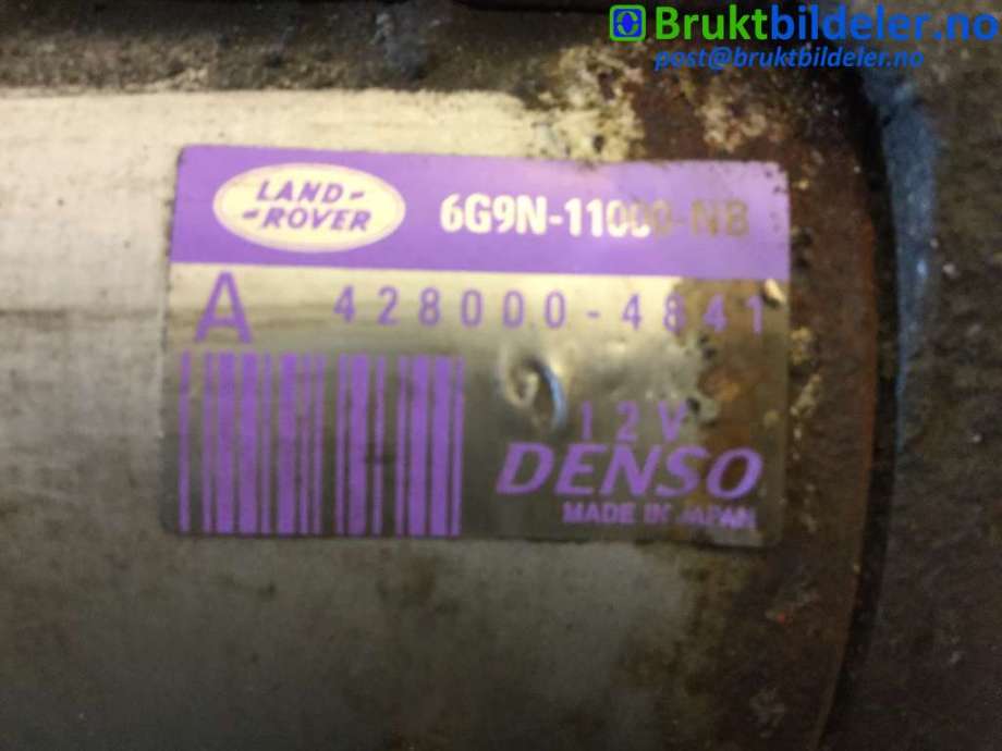 Starter diesel til Land Rover Freelander 2007-2014 (Type II) (LAND-ROVER|6G9N-11000-NB|428000-4841|)