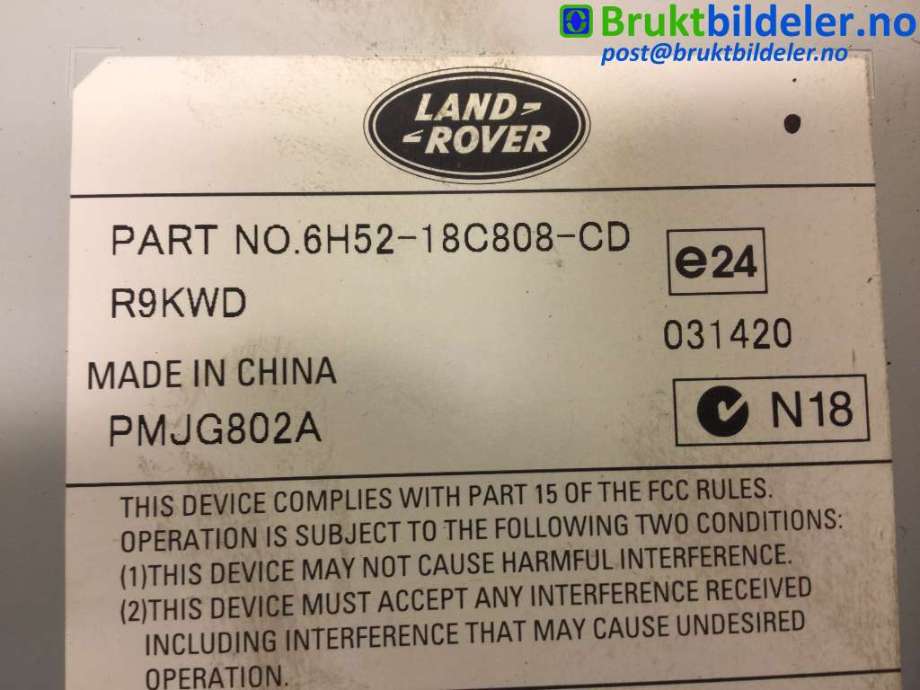 Bilstereo forsterker til Land Rover Freelander 2007-2014 (Type II)  (LAND-ROVER|6H52-18C808-CD|PMJG802A|)