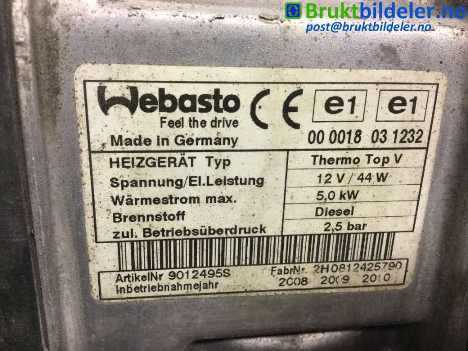 Dieselvarmer til Land Rover Freelander 2007-2014 (Type II) (LAND-ROVER||9012495S)