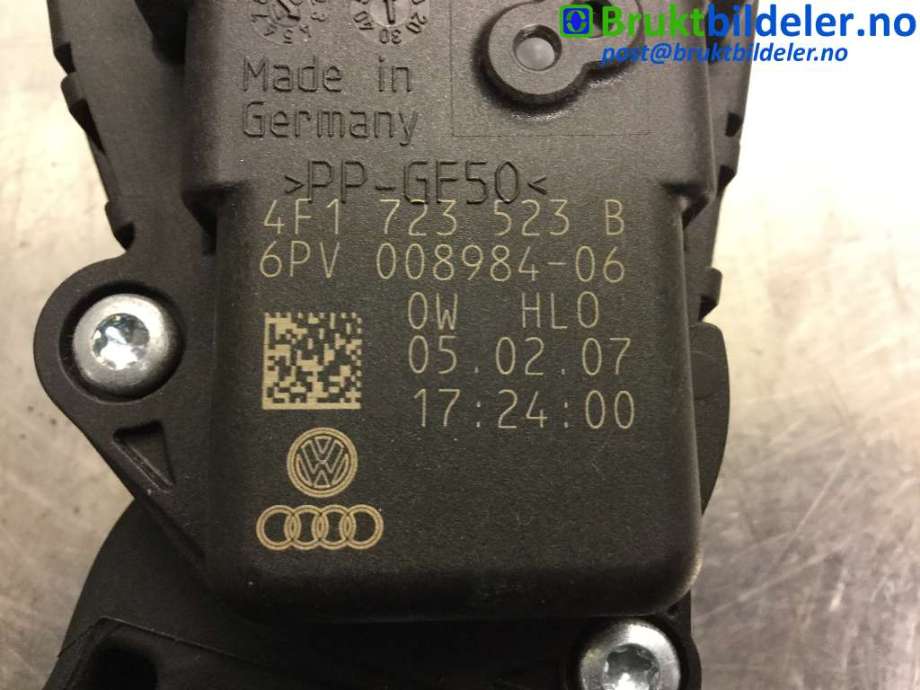 Pedal gass til Audi A6 2005-2008 (Type III, Fase 1) (C6) (C6) (AUDI|4F1 723 523 B|6PV 008 984-06|)