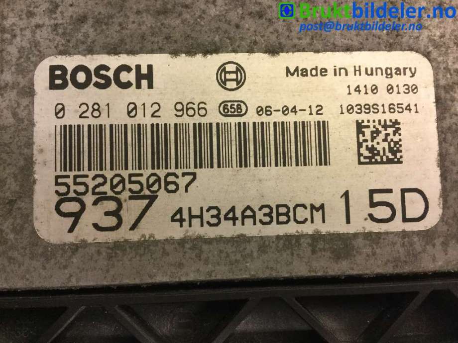 Styreenhet motor til Alfa Romeo GT 2004-2010  (ALFA ROMEO|55205067|0 281 012 966|)