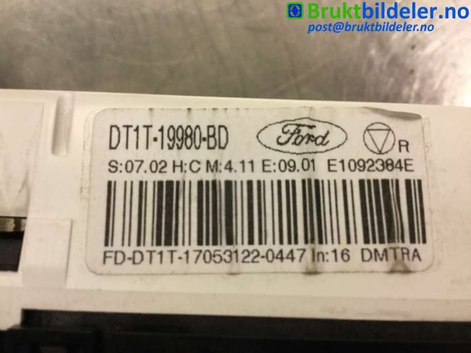 Varmeapparat betjening til Ford Transit Connect 2013-2018 Type II, Fase 1  (FORD|DT1T-19980-BD|)