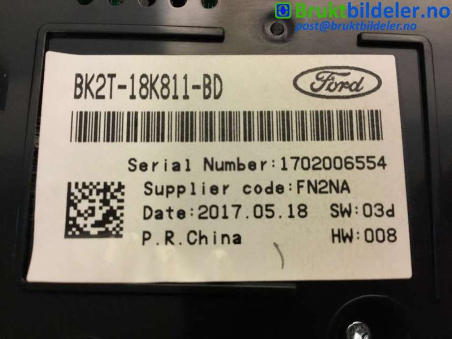 Bilstereo diverse til Ford Transit Connect 2013-2018 Type II, Fase 1  (FORD|BK2T-18K811-BD|)