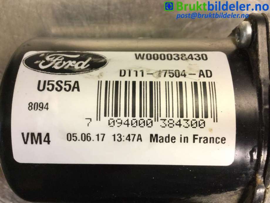Viskermotor frontrute til Ford Transit Connect 2013-2018 Type II, Fase 1 (FORD|DT11-17504-AD|W000038430|)