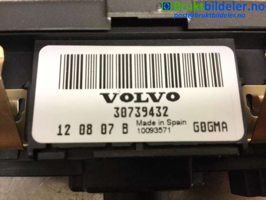 Bryter lys til Volvo V60 2010-2013 (Type I, Fase 1)  (VOLVO|30739432|)