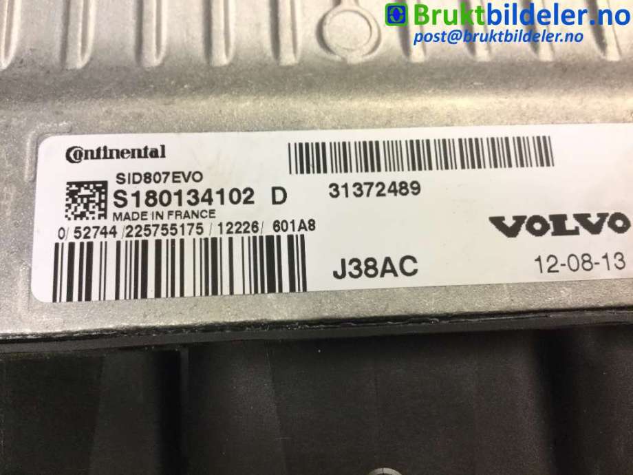 Styreenhet motor til Volvo V60 2010-2013 (Type I, Fase 1)  (VOLVO|31372489|S180134102 D|)