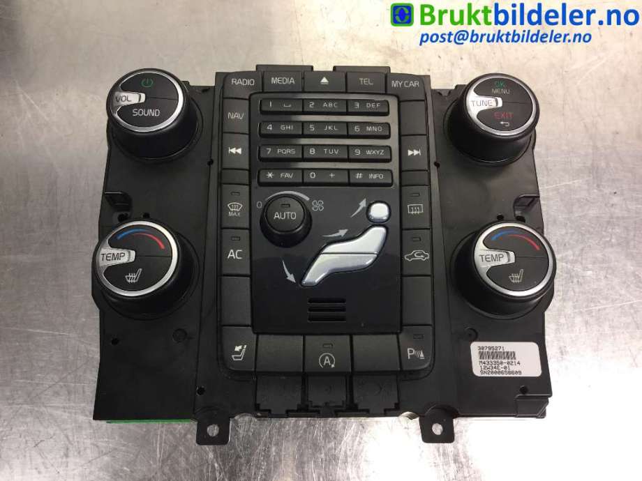 Varmeapparat betjening til Volvo V60 2010-2013 (Type I, Fase 1) (VOLVO|30795271|M433350-0214|)