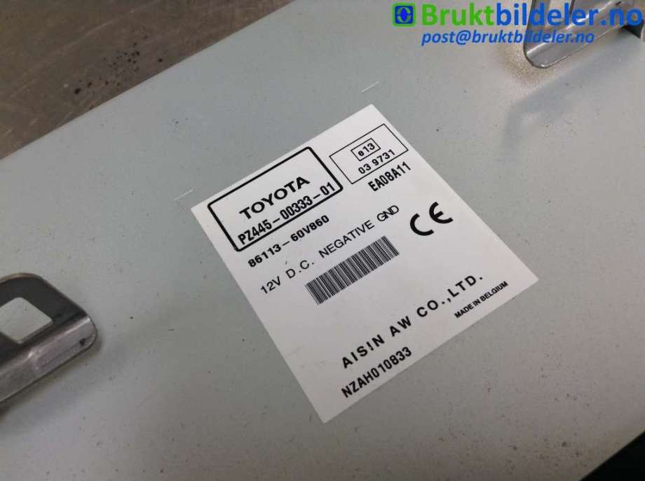 Bilstereo til Toyota Avensis 2009-2015 (Type III, Fase 1)  (TOYOTA|86113-60V860|NZAH0 10833|PZ445-00333-01)