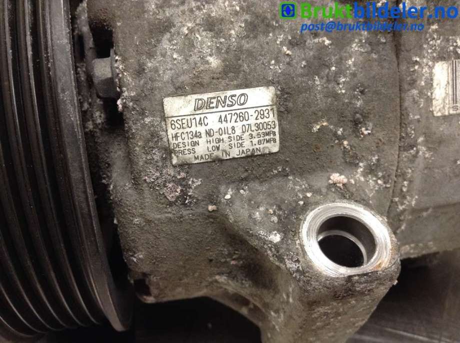 Aircondition kompressor til Toyota RAV4 2009-2013 (Type III, Fase 2)  (TOYOTA||447260-2931)