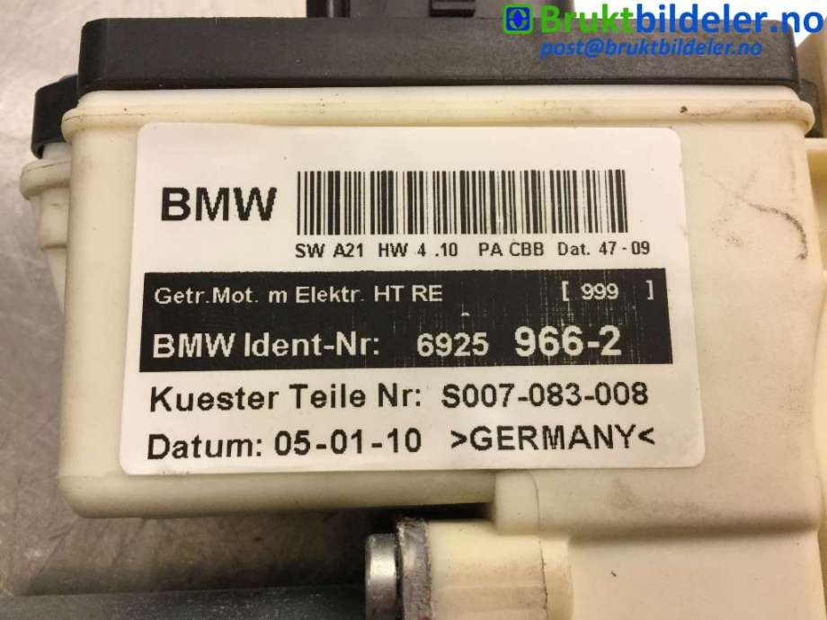 Ruteheis høyre bak til BMW X3 2007-2010 (Fase 2) (E83) (E83) (BMW|6925 966-2|S007-083-008|)