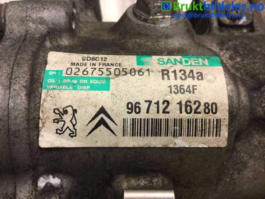 Aircondition kompressor til Peugeot 207 2006-2012  (PEUGEOT|9671216280|)