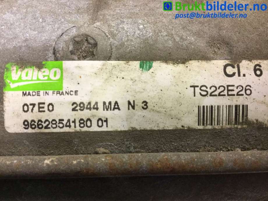 Starter diesel til Peugeot 207 2006-2012  (PEUGEOT|9662854180 00|TS22E26|)