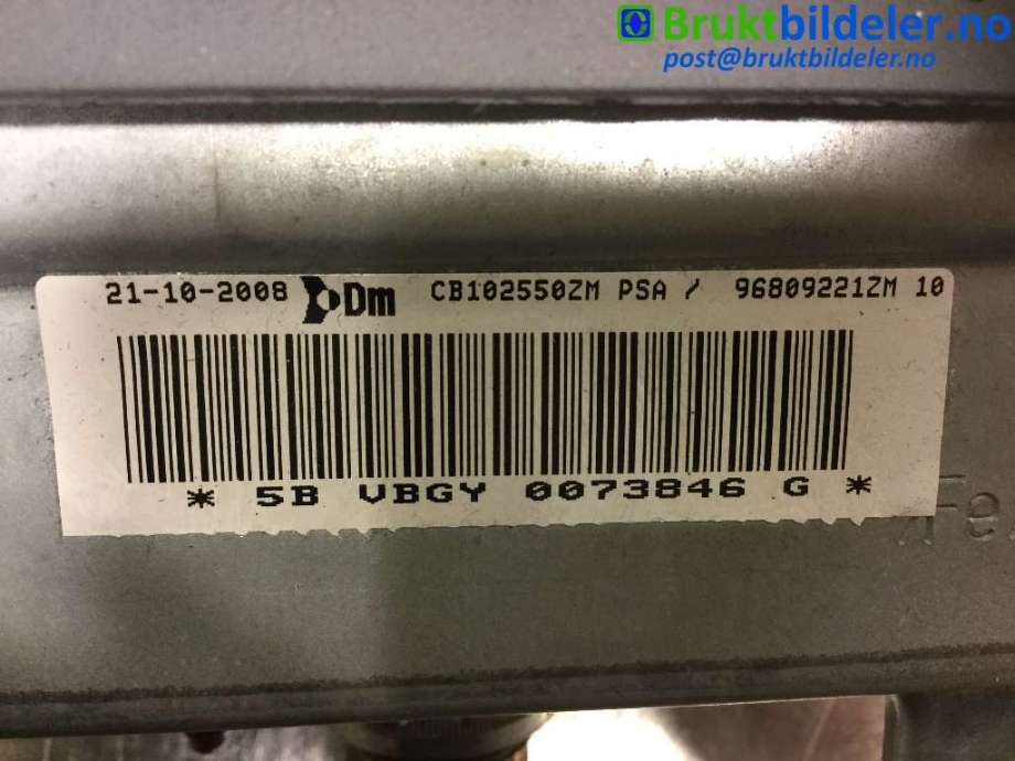 Airbag passasjer til Peugeot Partner 2008-2015 (Type II, Fase 1)  (PEUGEOT|96 809 221 ZM|)