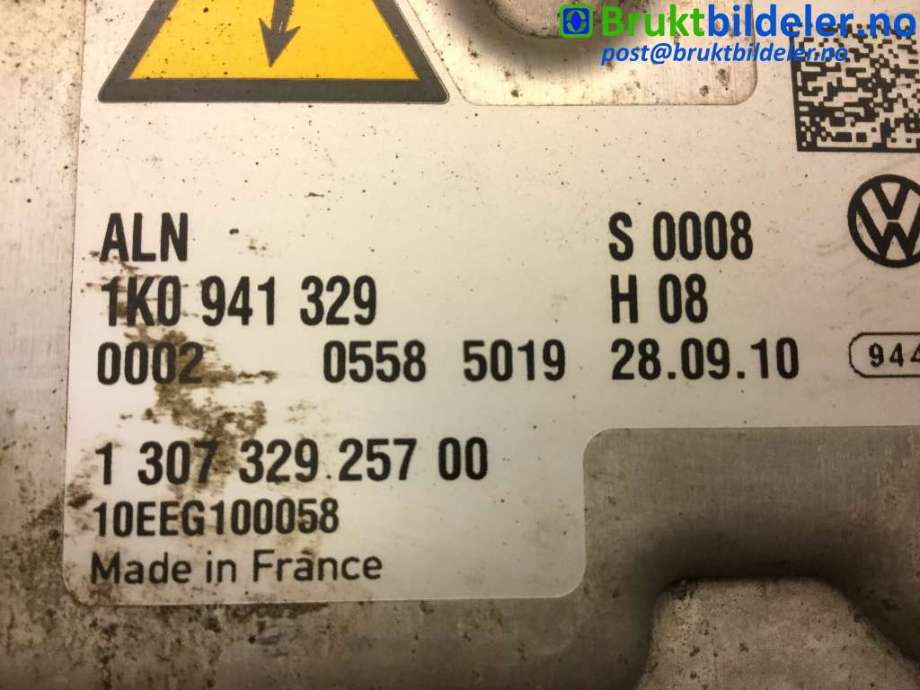 Styreenhet xenon/ballast til VW CC 2008-2012 (PASSAT CC) (PASSAT CC) (VOLKSWAGEN|1K0 941 329|1 307 329 257 00|)