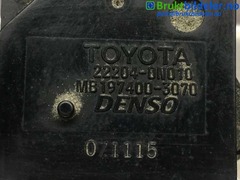Luftmengde/luftmassemåler til Toyota Verso 2004-2009 (Type II) (TOYOTA|22204-0N010|MB197400-3070|)