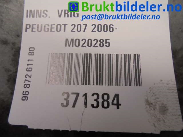 Viskerarmer frontrute til Peugeot 207 2006-2012 (PEUGEOT|A7DAG CC|)