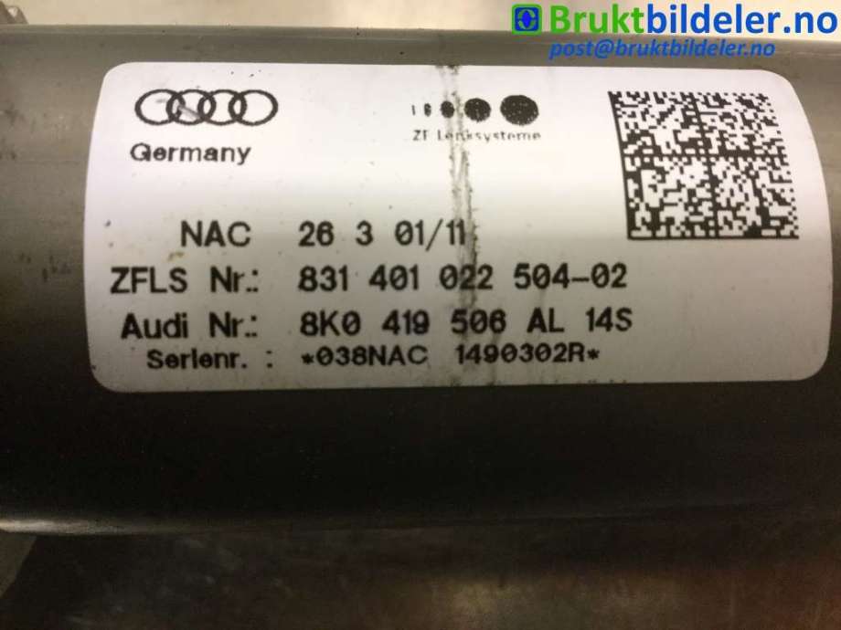 Rattaksel til Audi A4 2007-2014 (Type IV) (B8) (B8) (AUDI|8K0 419 506 AL|831 401 022 504-02|)