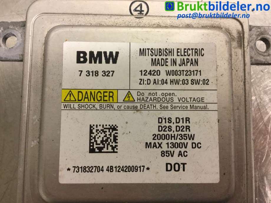 Styreenhet xenon/ballast til BMW 1-Serie 2011-2015 (Fase 1) (F20/F21) (F20/F21) (BMW|7318327|W003T23171|)