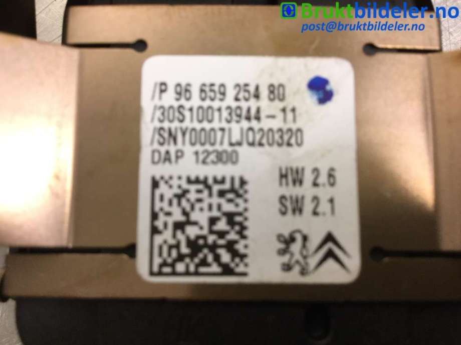 Sensor regnsensor til Peugeot 508 2011-2014 (Type I, Fase 1)  (PEUGEOT|96 659 254 80|30S10013944-11|)