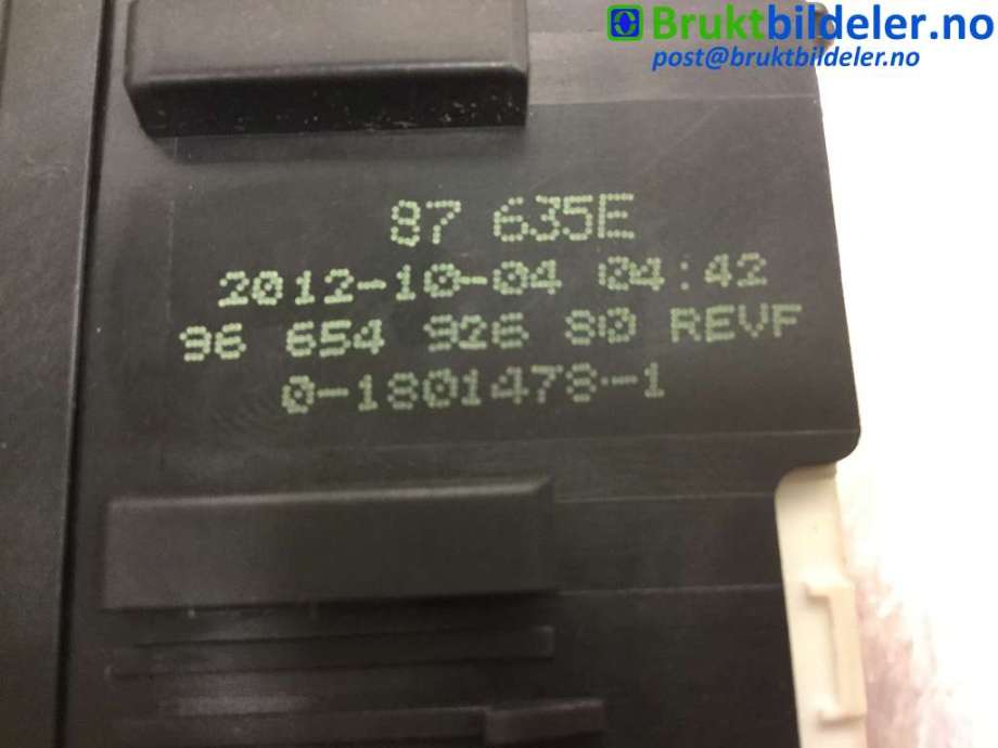 Sikringsboks til Peugeot 508 2011-2014 (Type I, Fase 1)  (PEUGEOT|96 654 926 80|0-1801478-1|87 635E)