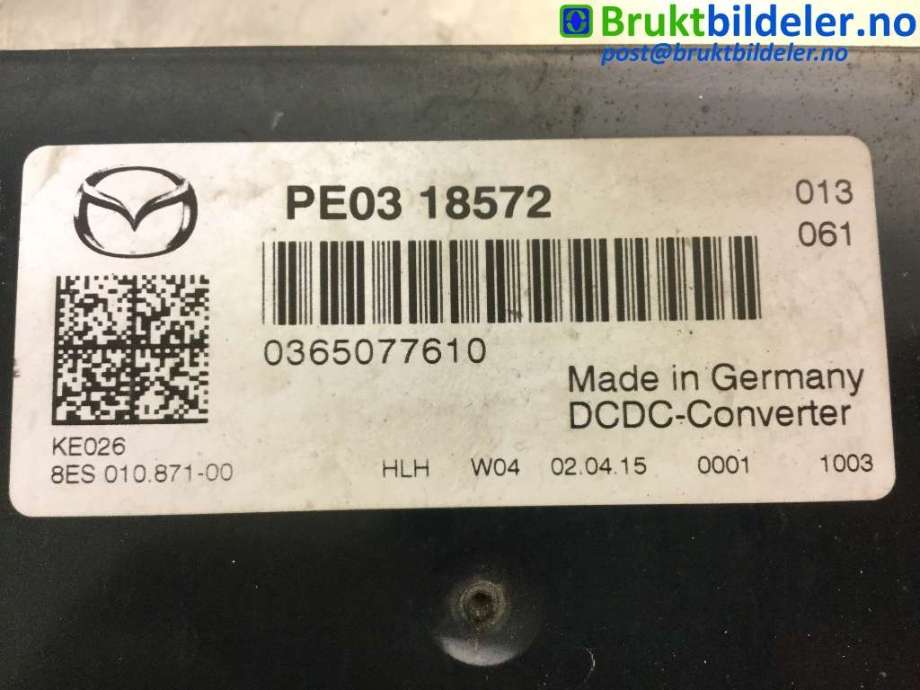 Styreenhet diverse til Mazda 3 2016-2019 (Type III, Fase 2)  (MAZDA|PE03 18572|8ES 010 871|)
