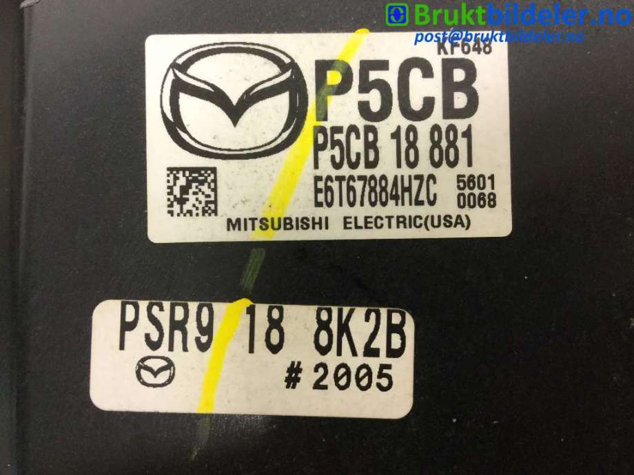 Styreenhet motor til Mazda 3 2016-2019 (Type III, Fase 2)  (MAZDA|P5CB 18 881|E6T67884HZC|)