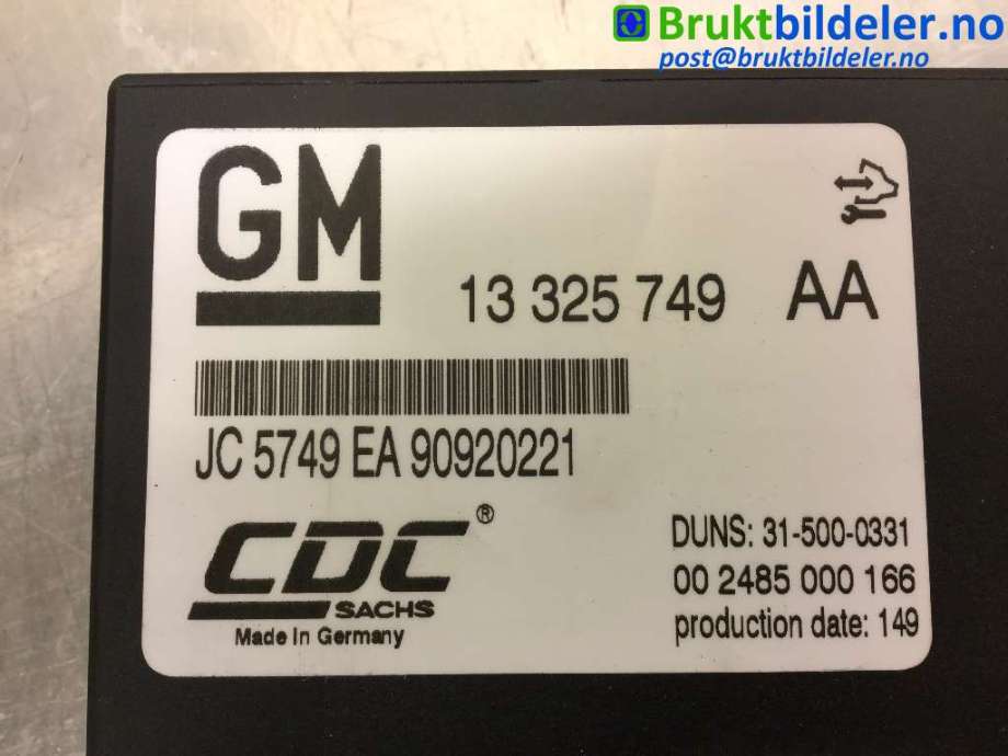 Styreenhet nivå/luftfjæring til Opel Insignia A 2009-2014 (OPEL|13325749|)