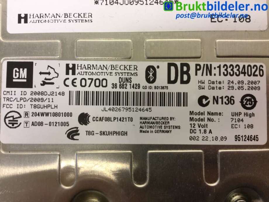 Bilstereo diverse til Opel Insignia A 2009-2014  (OPEL|13334026||366821429)