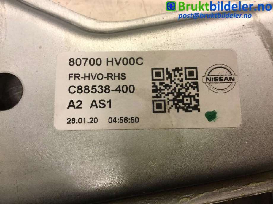 Ruteheis høyre foran til Nissan Qashqai 2014-2021 (Type II) (NISSAN|80700 HV00C|C88538-400|)