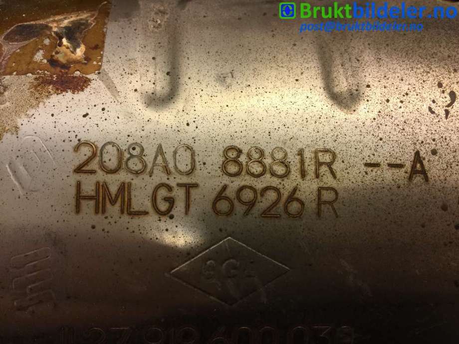 Katalysator til Nissan Qashqai 2014-2021 (Type II)  (NISSAN|208A0 8881R|)