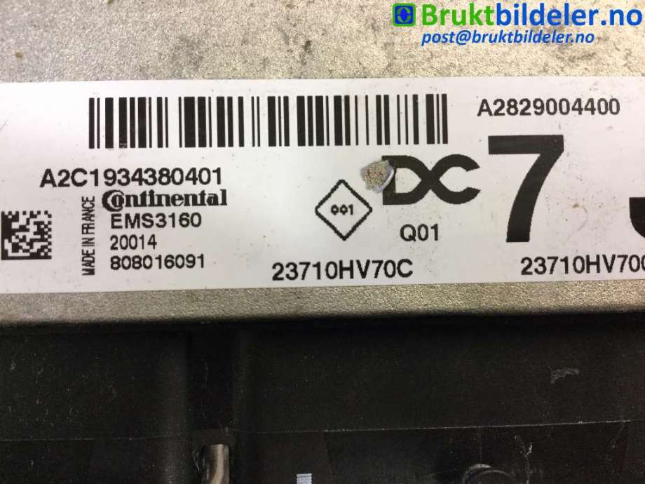 Styreenhet motor til Nissan Qashqai 2014-2021 (Type II) (NISSAN|23710 HV70C|A2C1934380401|300500 0B8)