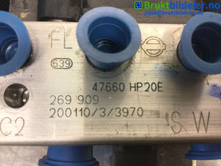 ABS sentral til Nissan Qashqai 2014-2021 (Type II)  (NISSAN|47660 HP20E|0 265 293 368|)