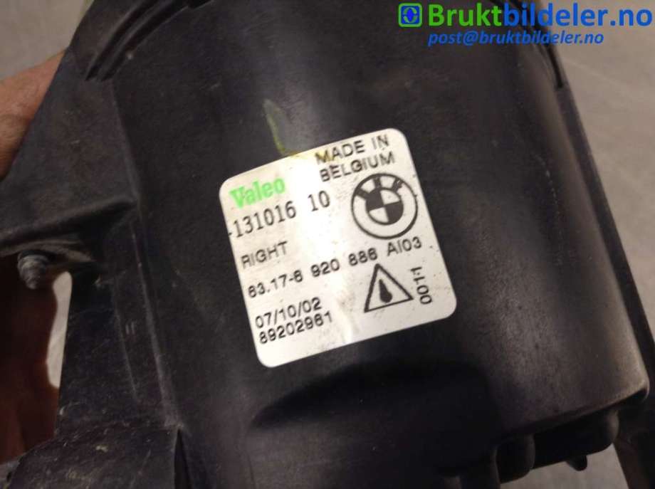 Tåkelykt venstre foran til BMW X5 2000-2006 (E53) (E53) (BMW|6317 6 920 886 AI03|89202961|)
