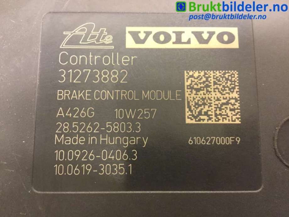 ABS sentral til Volvo S60 2010-2014 (Type II, Fase 1) (VOLVO|31273882|10.0212-0360.4|AG9N-2C405-AB)