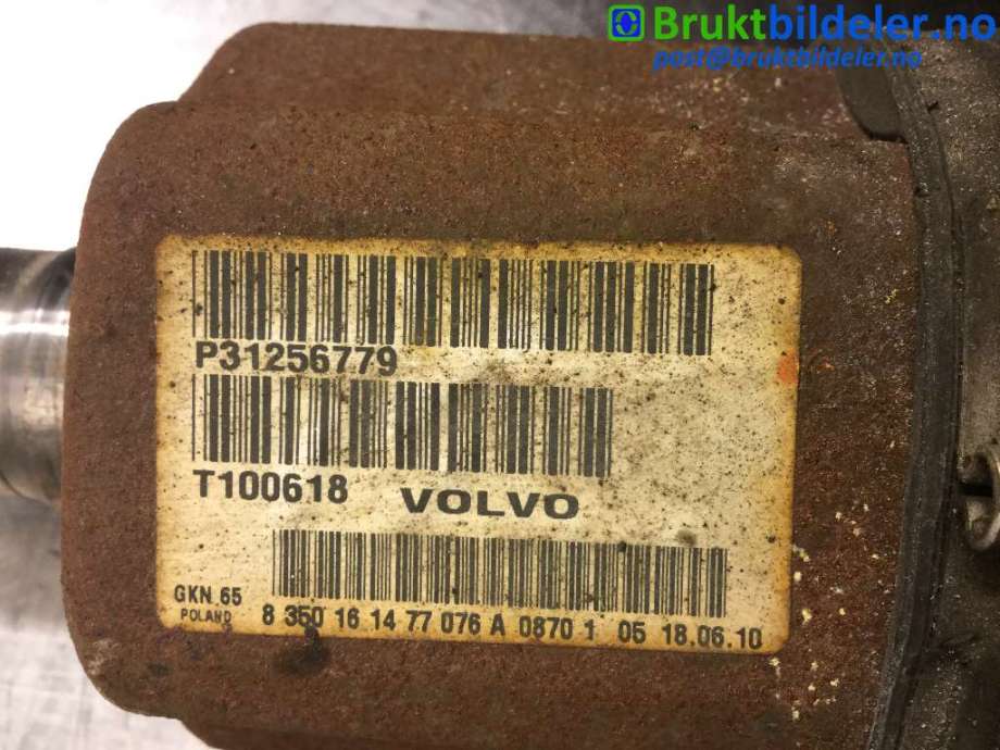 Drivaksel venstre foran til Volvo S60 2010-2014 (Type II, Fase 1) (VOLVO|36011298|T100618|31256779)