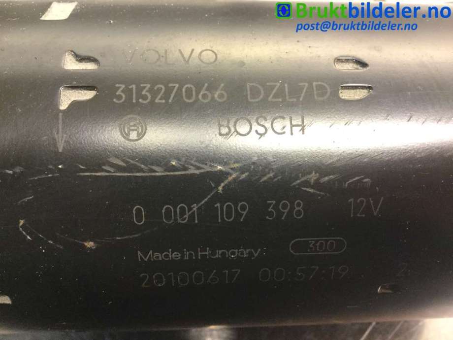 Starter diesel til Volvo S60 2010-2014 (Type II, Fase 1) (VOLVO|31327066|0 001 109 398|)