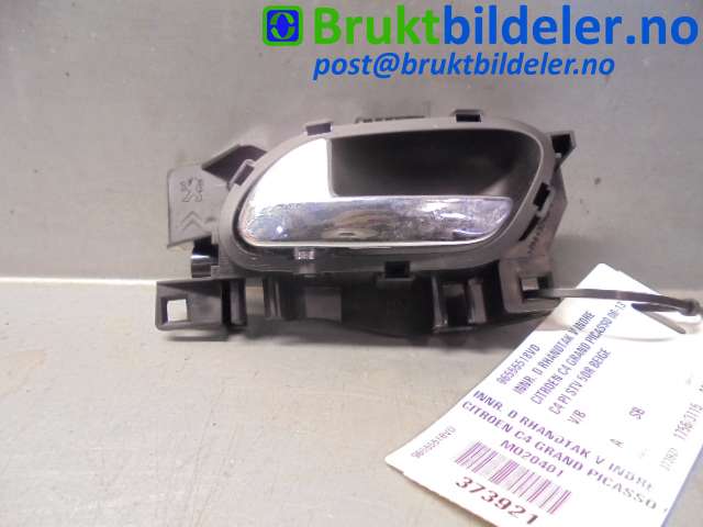 Dørhåndtak inv høyre bak til Citroën C4, Picasso, 2006-2013 (Type I)  (CITROEN|96555518VD)