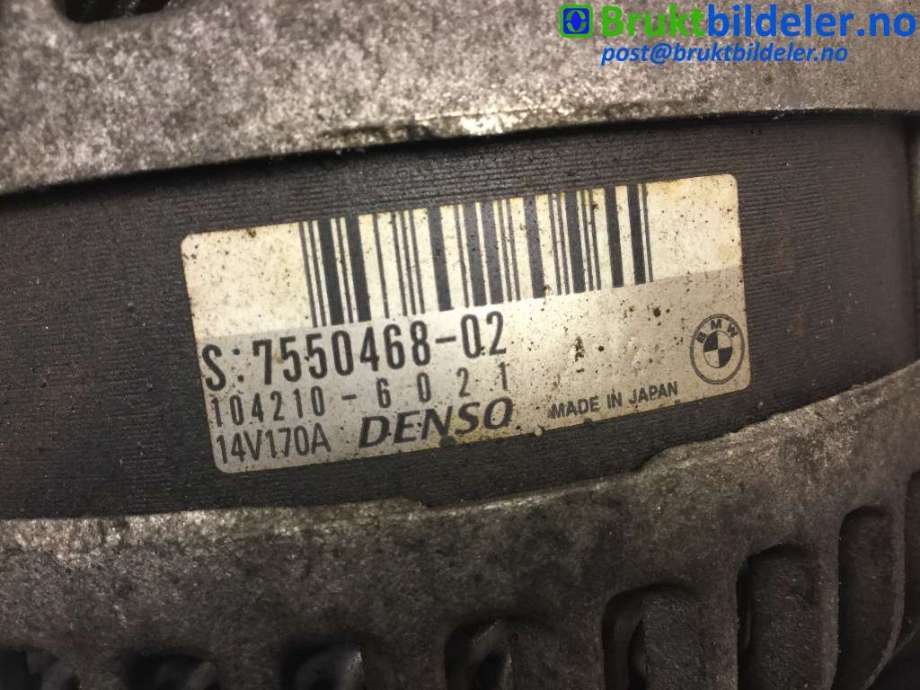 Dynamo til BMW 3-Serie 2005-2011 (E90/E91/E92/E93) (E90/E91/E92/E93) (BMW|12 31 7 550 468|104210-6021|)