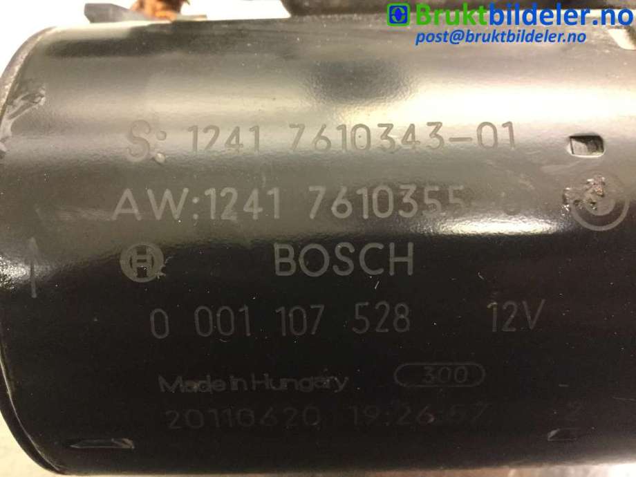 Starter til BMW 3-Serie 2005-2011 (E90/E91/E92/E93) (E90/E91/E92/E93) (BMW|1241 7 610 343|0 001 107 528|)