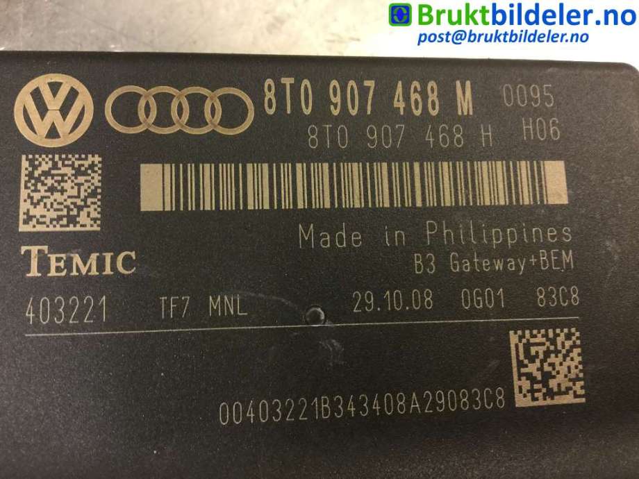 Styreenhet diverse til Audi A5 2007-2016 (Type I) (AUDI|8T0 907 468 M|)