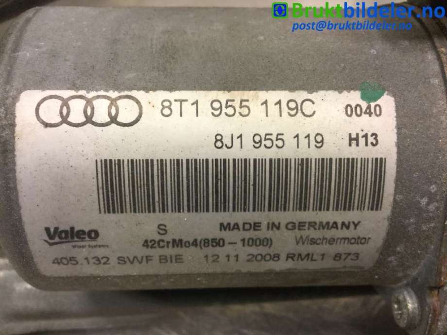 Viskermotor frontrute til Audi A5 2007-2016 (Type I) (AUDI|8T1 955 119 C|405.132|8T1 955 023 D)