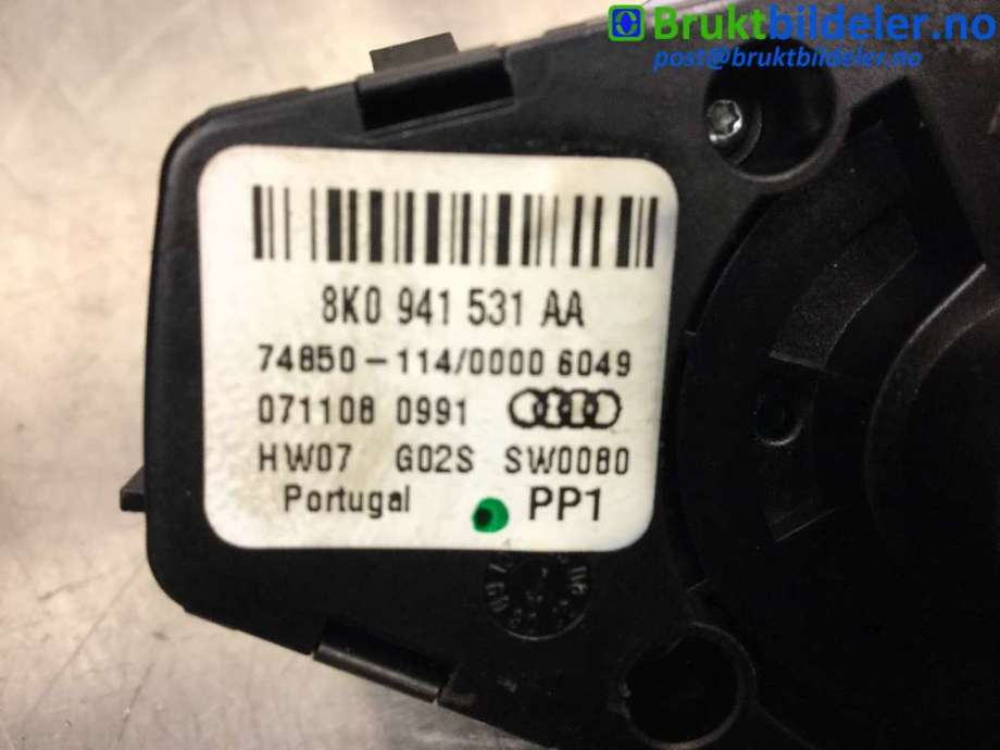 Bryter lys til Audi A5 2007-2016 (Type I) (AUDI|8K0 941 531 AA|)