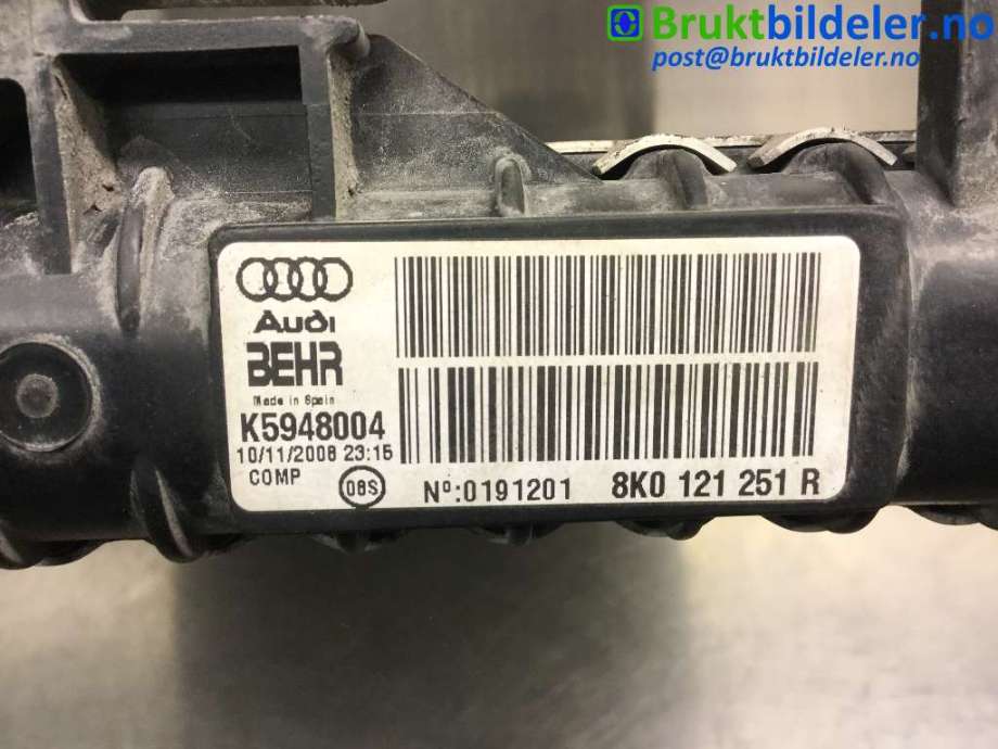 Radiator (manuell gir) til Audi A5 2007-2016 (Type I)  (AUDI|8K0 121 251 R|K5948004|)