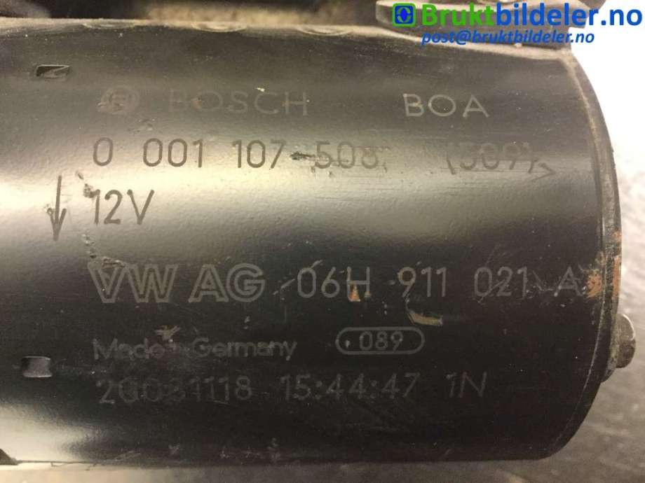 Starter til Audi A5 2007-2016 (Type I)  (AUDI|06H 911 021 A|0 001 107 508|)