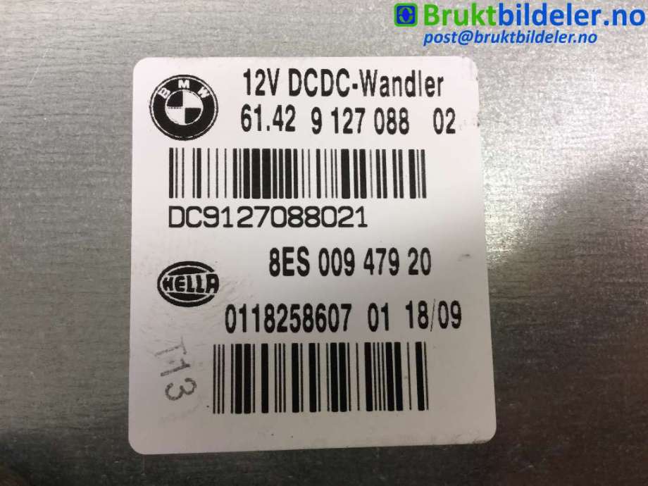 Styreenhet diverse til BMW 1-Serie 2004-2011 (E81/E82/E87/E88) (E81/E82/E87/E88) (BMW|61 42 9 127 088-02|8ES 009 479 20|)